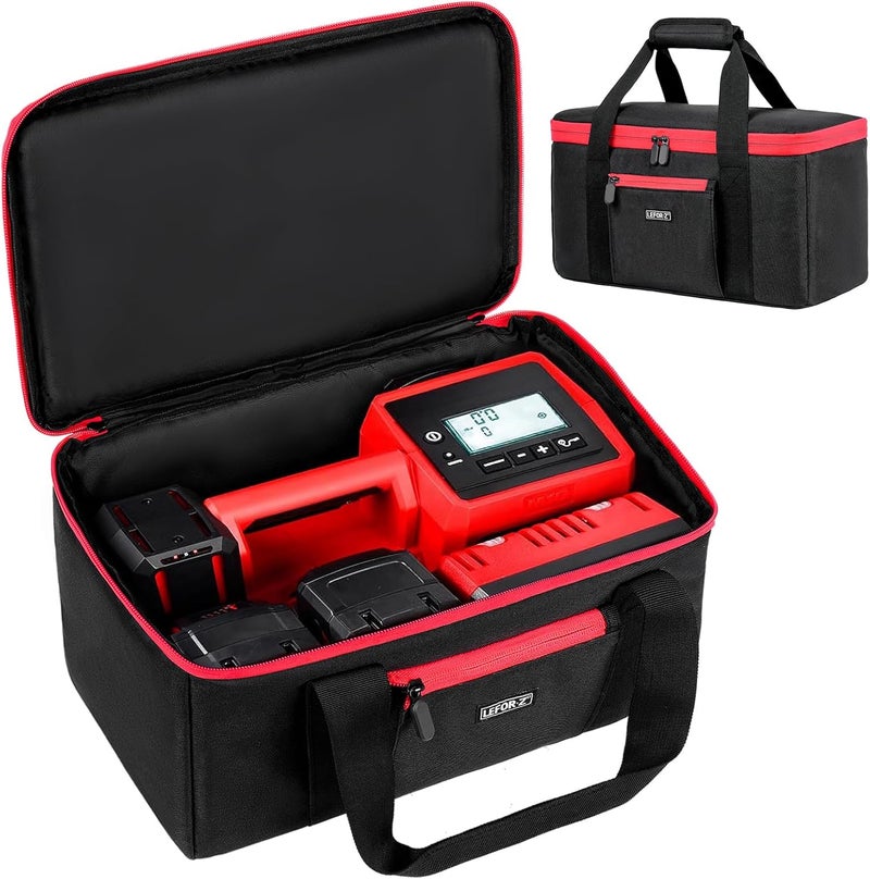 LEFORZ Air Compressor Bag Compatible with Milwaukee M18 Inflator 2848-20/2771-20, Air Pump Carrying Case Fits for Milwaukee Tools Accessories,Tire Inflator Holder for Battery Pack 18V 3.0-9.0 Ah (Case Only) - Image 1